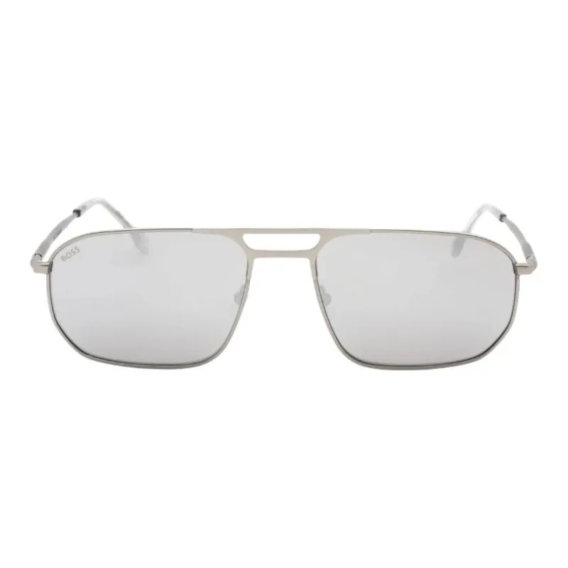 HUGO BOSS Metal Square Sunglasses Men's Gray-1