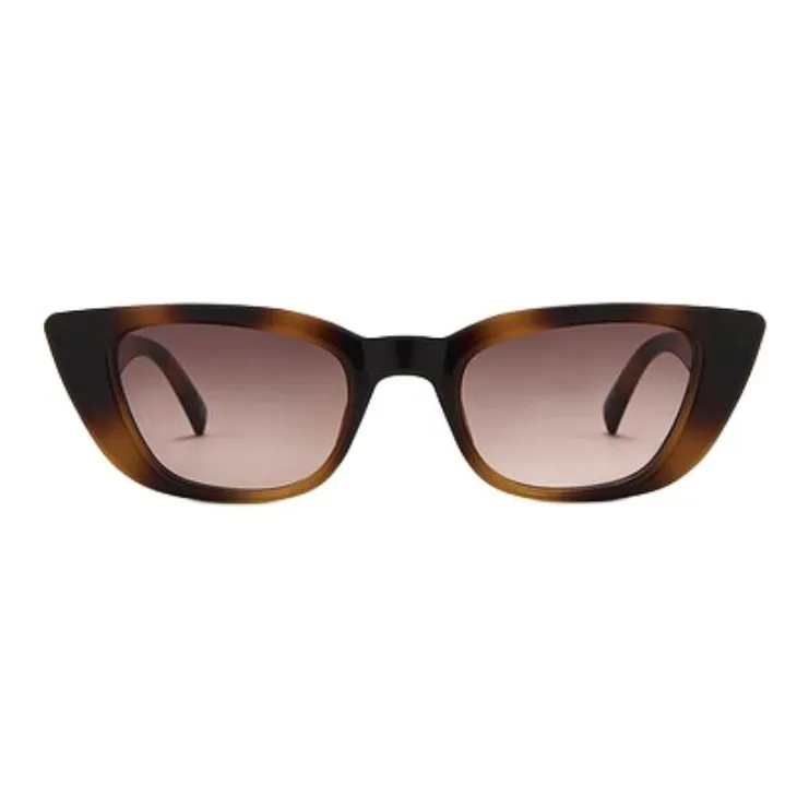 Le Specs Plastic Irregular Shape Sunglasses Women's Brown-0