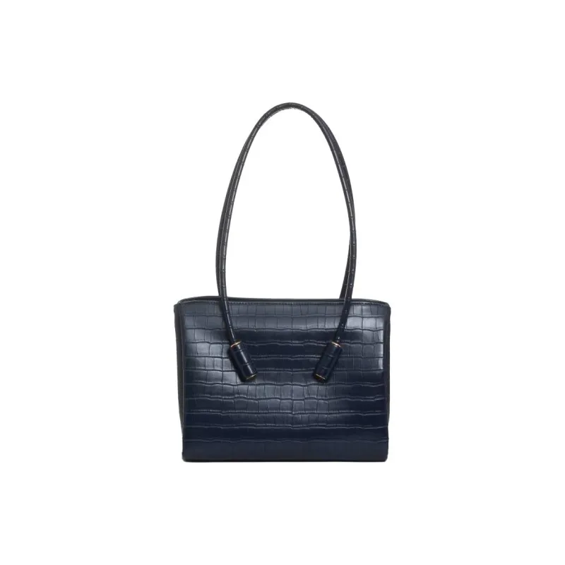 THEMOIRE Vegan Leather Shoulder Bag Regular Women's Dark Blue-2