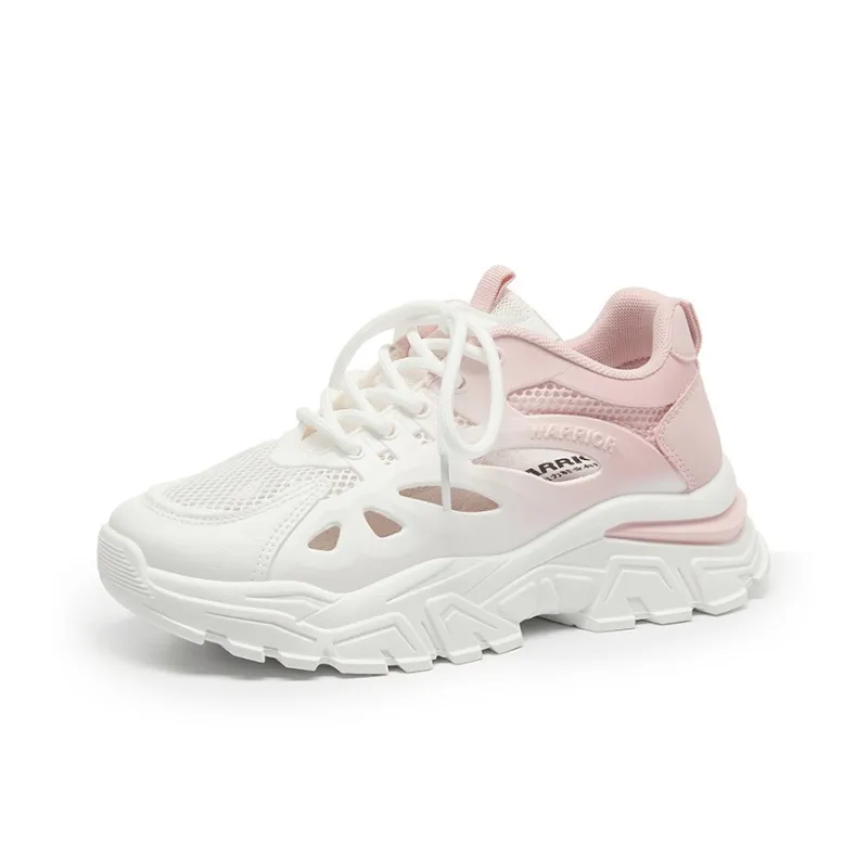 Warrior Abrasion Resistant, Breathable, Lightweight Low Top Casual Shoes Women's White Pink-1
