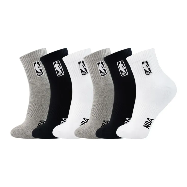 NBA Mid Calf Socks Men's 6 Pack-0