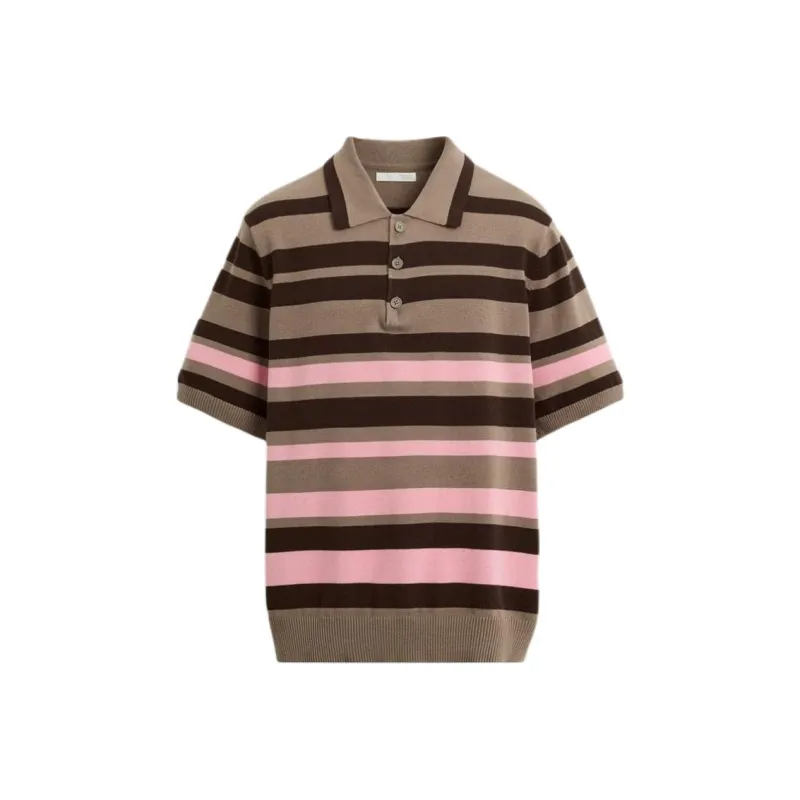 ZARA Polo Shirts Men Brown-0