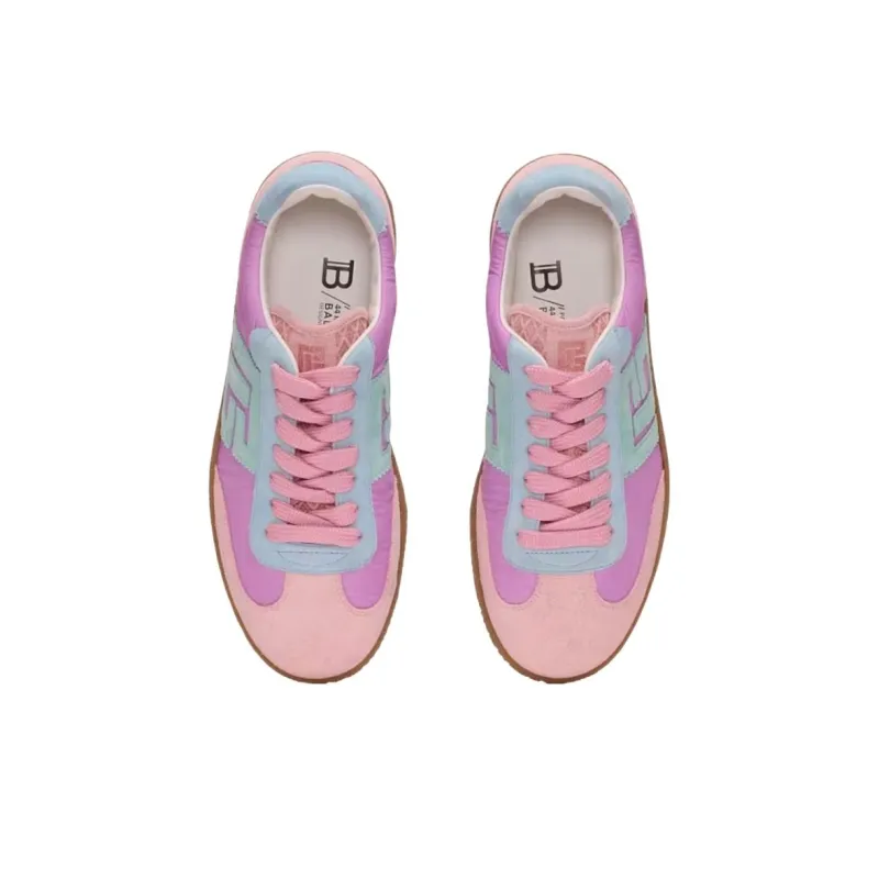 BALMAIN Swan Low Top Skateboard Shoes Women's Pink-4