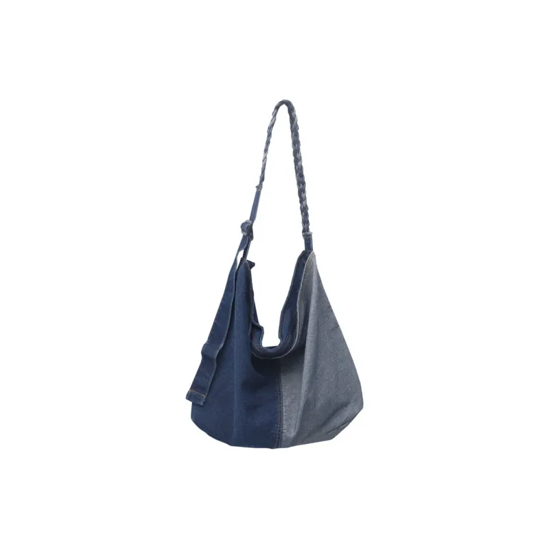 O'ROTA Denim Shoulder Bag Unisex Blue-0