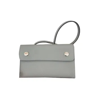 HERMES Hermèsnap Epsom Calfskin Wallet Mini Women's 8U Bleu Glacier Blue