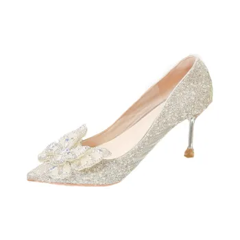 Dawei's House Slim Heel High Heels Women's Silver