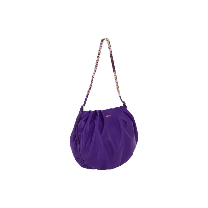 MOSCHINO Sheepskin Shoulder Bag Mini Women's Purple-1
