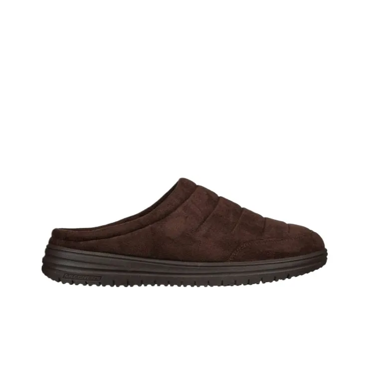 Skechers Relaxed Fit Slip Resistant Closed Toe Slippers Men's Brown-1