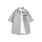 [Ice Silk Sun Protection Shirt]Space Gray (Gradient Text Chest Logo)