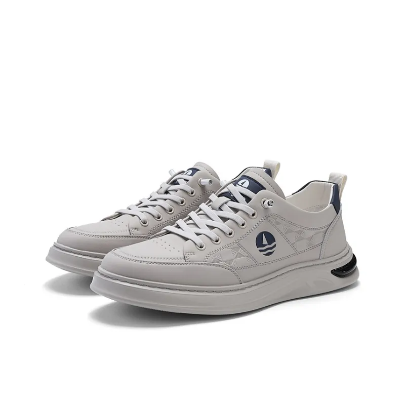 NAVIGARE Height Increasing Low Top Skateboard Shoes Men's Gray-2