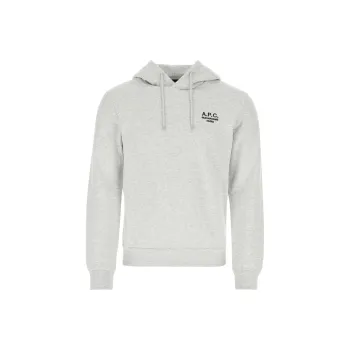 A.P.C Logo embroidered Organic Cotton Hoodie