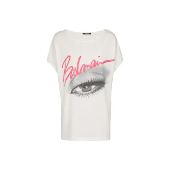 BALMAIN Eye print T shirt