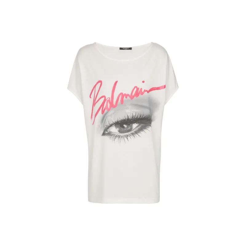 BALMAIN Eye print T shirt-0
