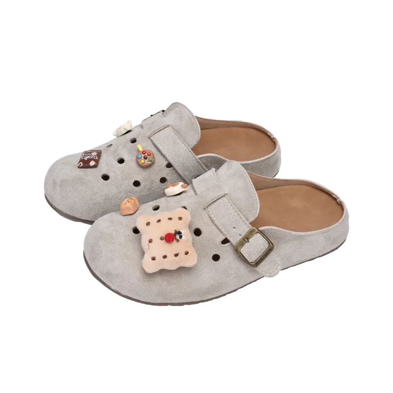 XMISTUO Rubber Sole Quiet Abrasion Resistant Slip Resistant Closed Toe Slippers Women's-3