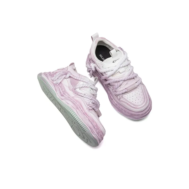 RELAXURSELF Slip Resistant, Abrasion Resistant, Breathable, Height Increasing Low Top Skateboard Shoes Unisex Gradient-32