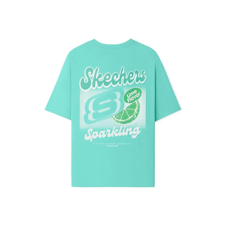 Skechers T Shirt Unisex Pink Green 000U-1