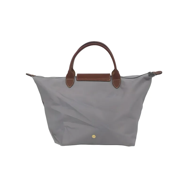 LONGCHAMP Canvas Dumpling Bag Canvas Bag Handbag Women's Dark Gray-2