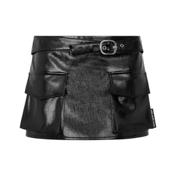 ANN ANDELMAN Leather Short Skirts Women's