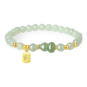 Master Kim Bracelets Pale Greenish White Jade Women's