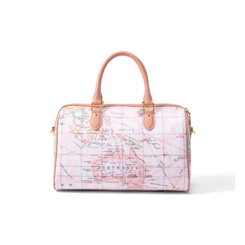 PAPRIKA Cow Leather Boston Bag, Shoulder Bag, Crossbody Bag, Handbag Women's Multicolor-3