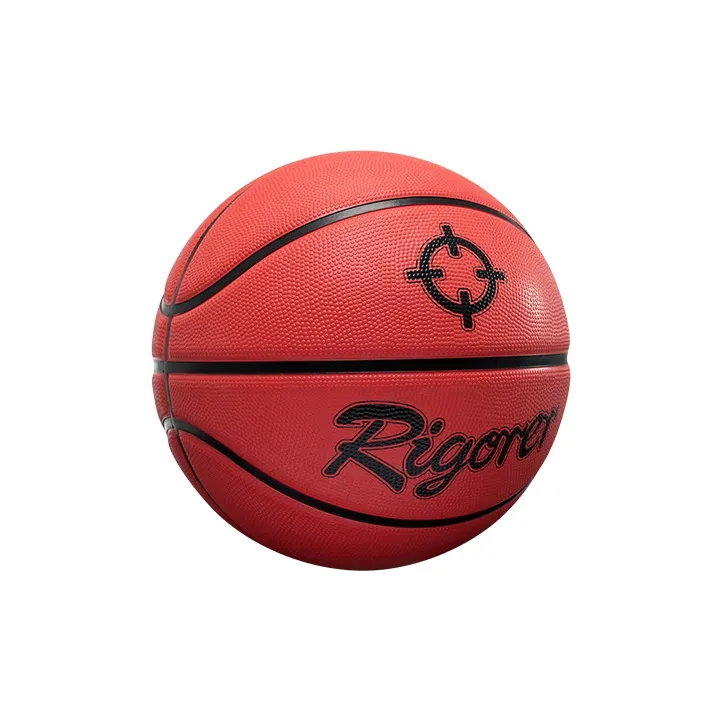 RIGORER Rubber Basketball Laser Red Size 7 Street Training Competition Unisex-2