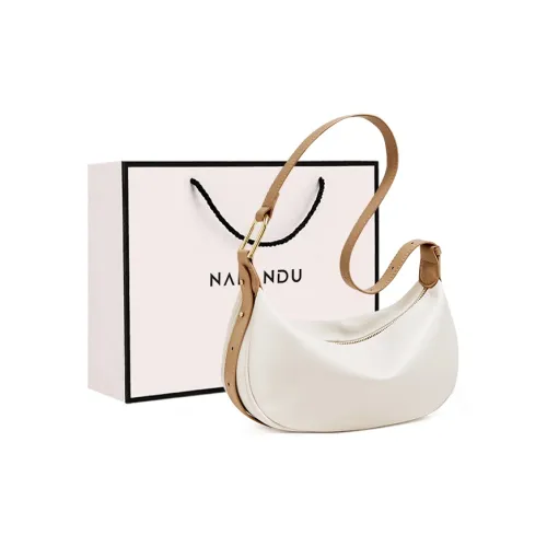 Narandu Cow Leather With Synthetic Leather Dumpling Bag Underarm Crossbody Bag Medium Size Women's Multicolor