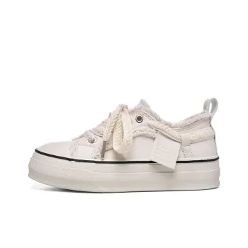 Ordifen Low Top Canvas Shoes Women's Beige