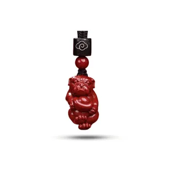 Dora Skewers Cinnabar Jade Pendants Unisex