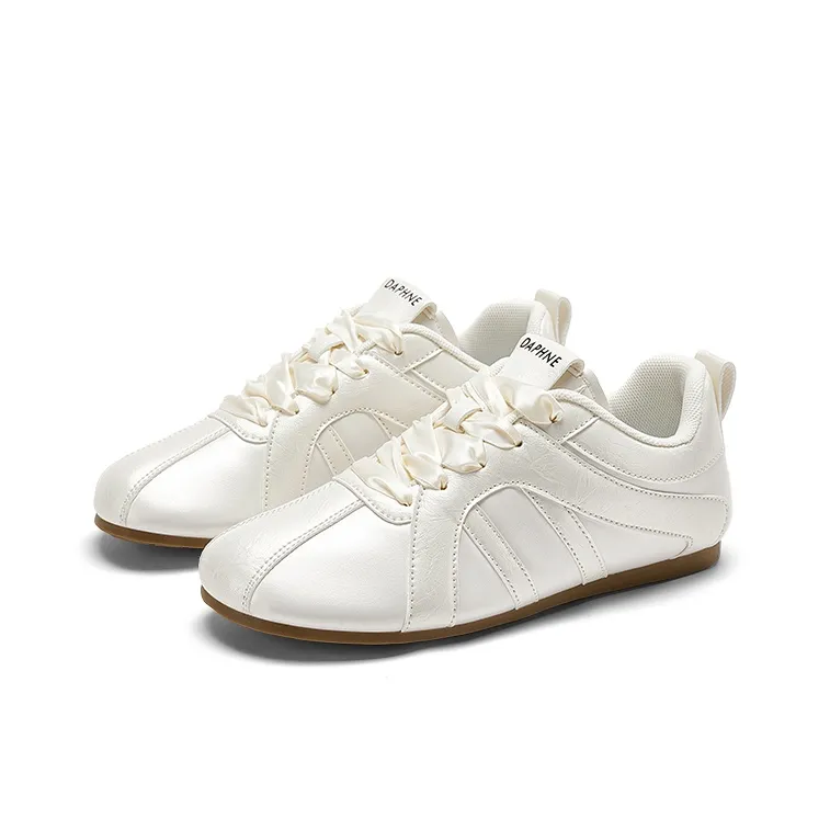 DAPHNE Low Top Skateboard Shoes Women's White-5