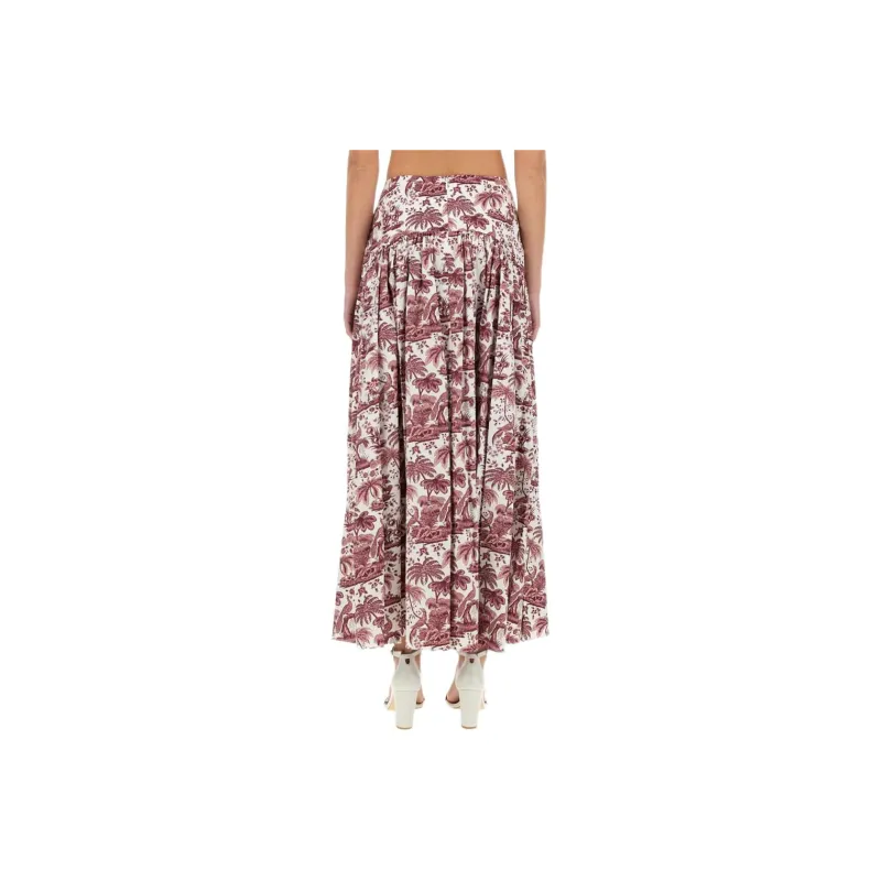 Staud Floral Mid length Skirt-1