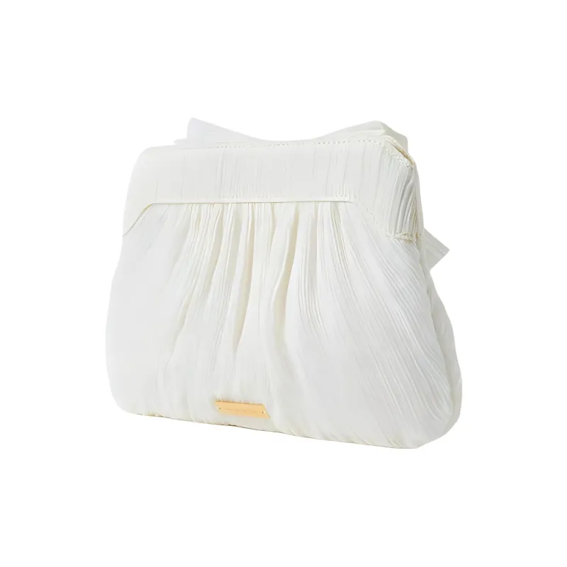 Loeffler Randall Polyester Clutch Medium Size Women's White-1