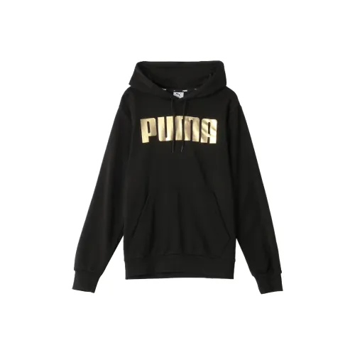 PUMA ESSBIG ESS HOODY TR PUMA M Sweatshirt Men's Black Gold
