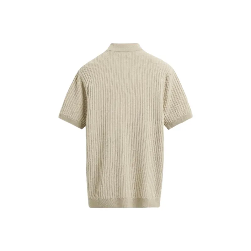 ZARA Polo Shirts Men Light Beige-1