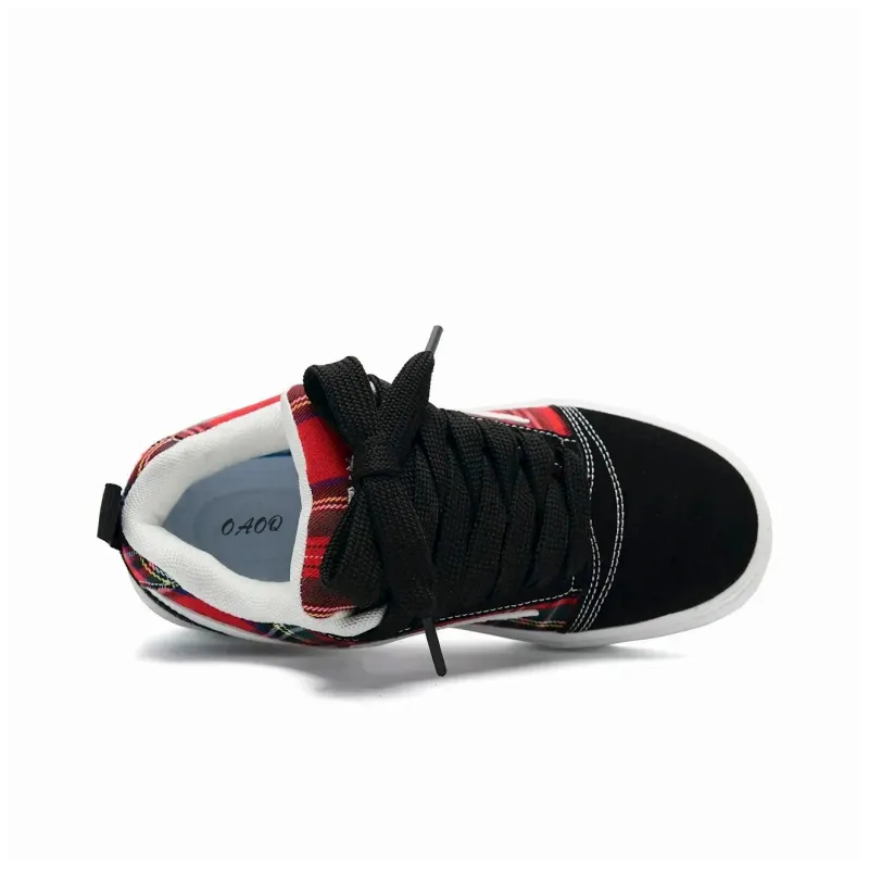 OAOQ Cushioning Abrasion Resistant Lightweight Breathable Slip Resistant Low Top Skateboard Shoes Unisex-9