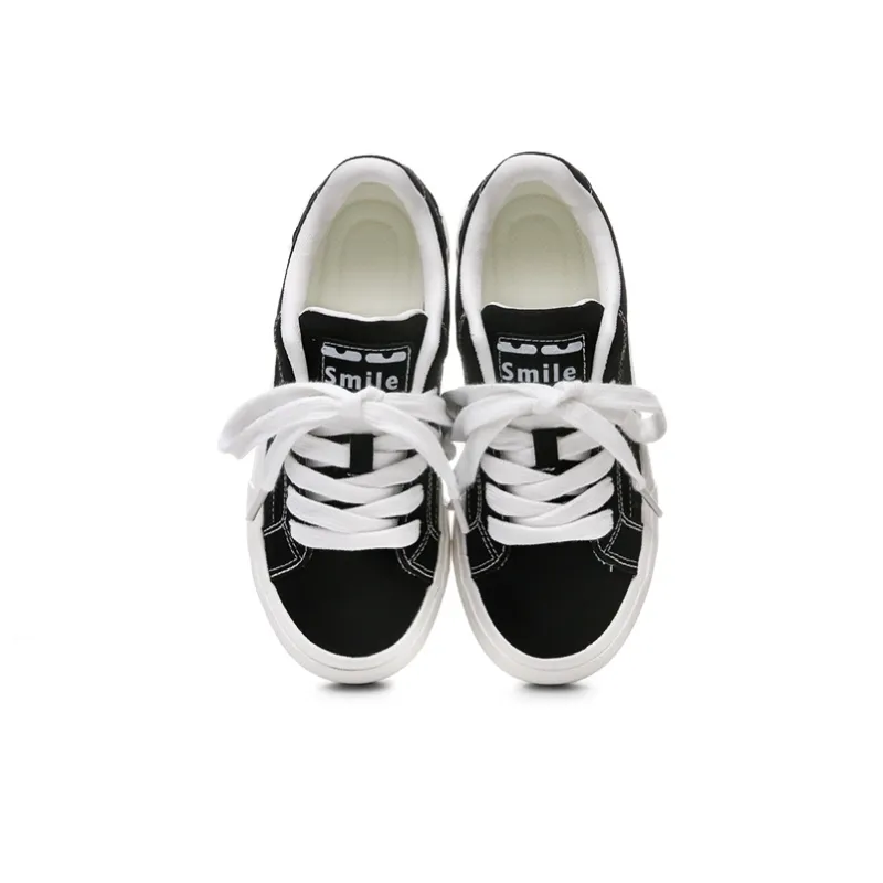 Ordifen Low Top Canvas Shoes Women's Black-1