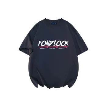 FONDLOOK T Shirts Unisex Navy Blue