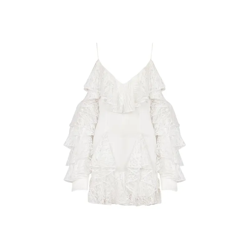 BALMAIN SS25 Slip Dress Women's White-0