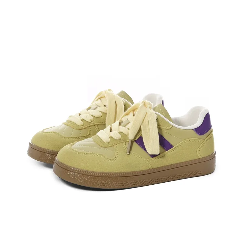 The New Age Family Low Top Skateboard Shoes Women's Yellow-1
