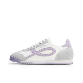 GLO BULL Slip Resistant, Breathable, Lightweight Low Top Casual Shoes Women's White Purple