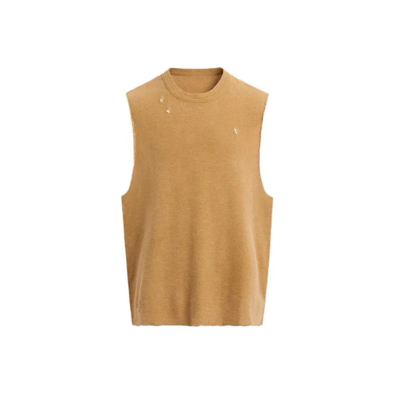 ZARA Tank Tops Men Mustard-0