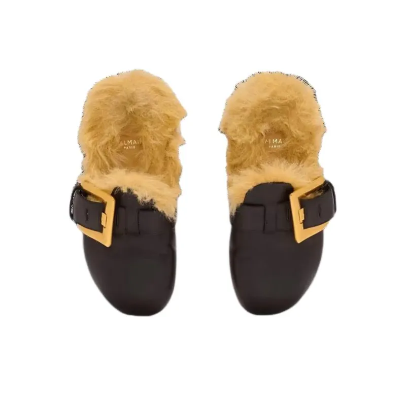 BALMAIN Closed Toe Slippers Men's Black-3