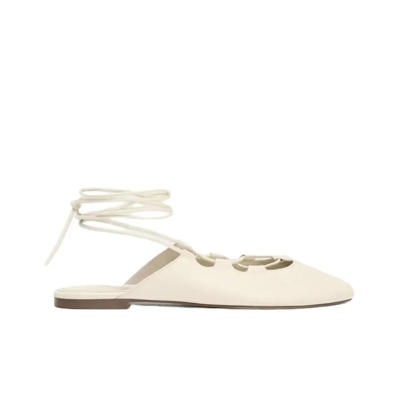 ZARA Casual Single Shoes 1cm Women's White-1