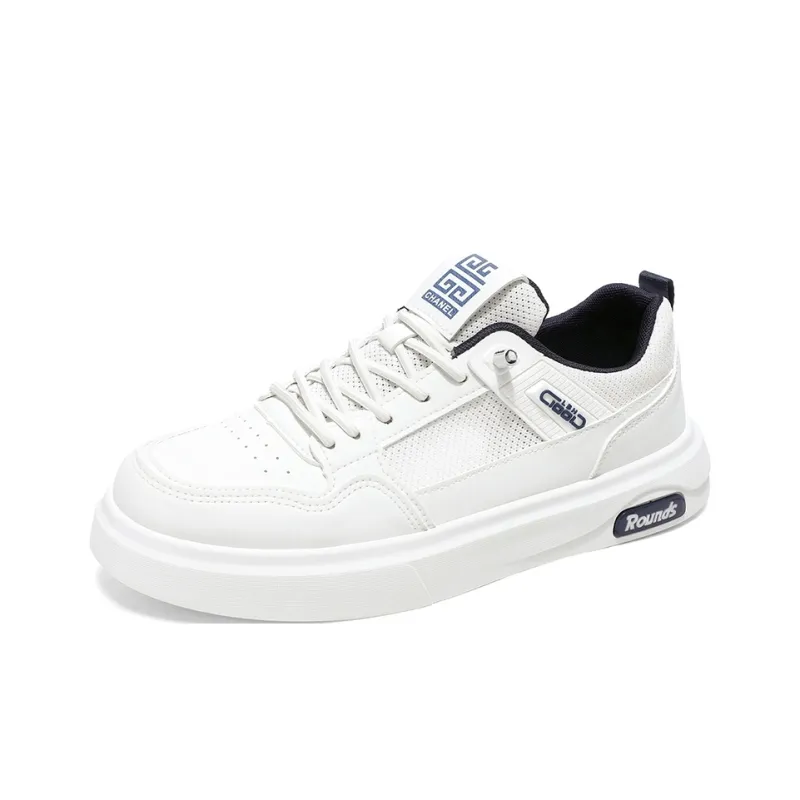 LONGDUIZHANG Running Shoes Men Low Top Beige Green/White Blue-6