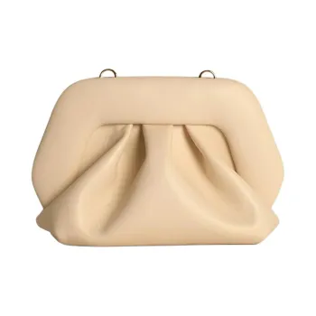 THEMOIRE GEA PU One Shoulder Clutch Women's Ecru