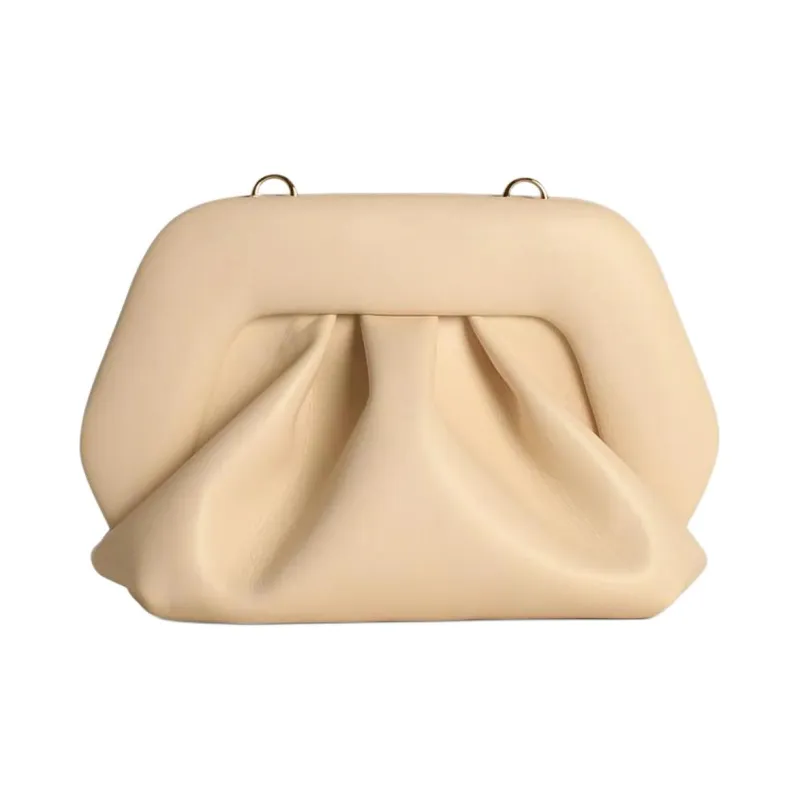 THEMOIRE GEA PU One Shoulder Clutch Women's Ecru-0