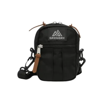 GREGORY Nylon Shoulder Bag, Crossbody Bag Trumpets Unisex Black