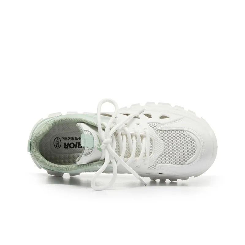 Warrior Abrasion Resistant, Breathable, Lightweight Low Top Casual Shoes Women's White Light Green-2