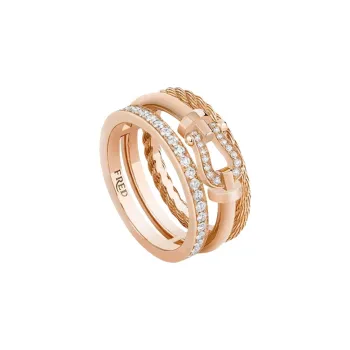 FRED Diamond Rings Women's Rose Gold