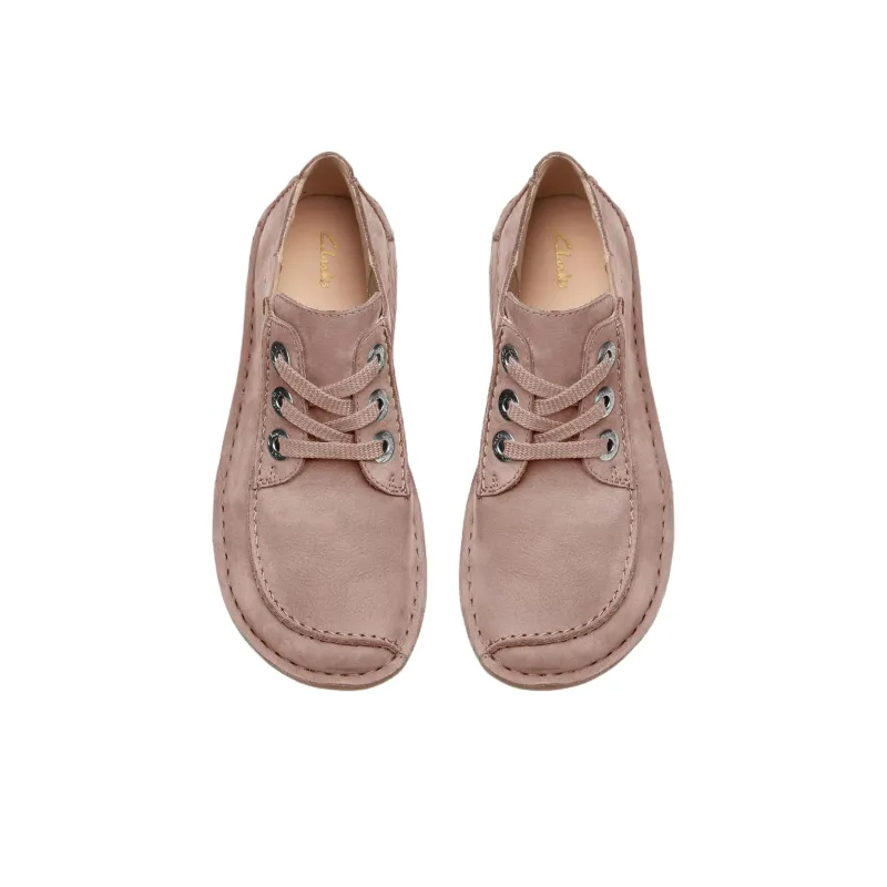 Clarks Funny Dream Low Top Casual Shoes Women's Light Pink-3