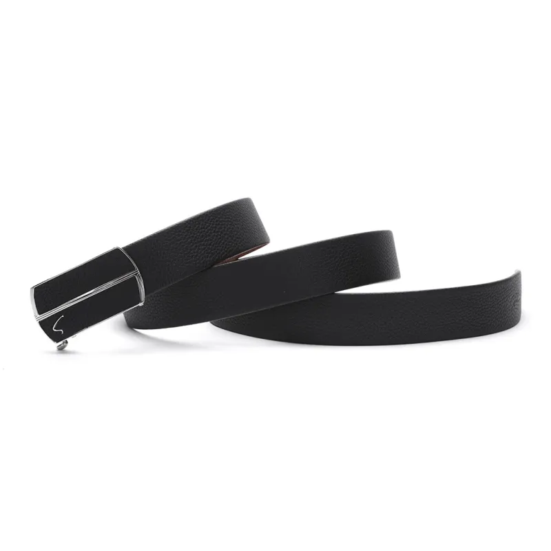 Satchi Cow Leather Belt Men's Black/Earth Yellow Width 3.4cm-2